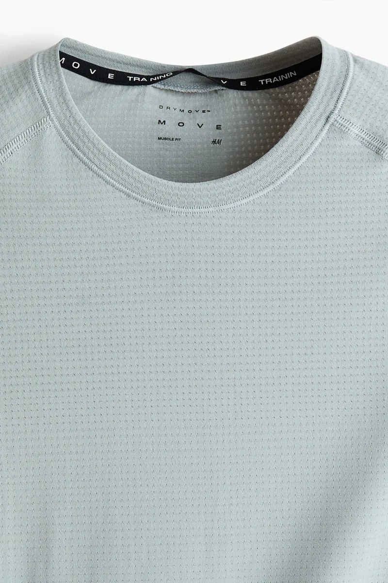H&M  Muscle Fit Sports T-shirt with DryMove™ for Men | Best Price UAE